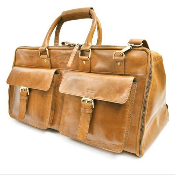 RETAIL$500+ RAWLINGS DUFFLE TRAVEL BAG CROSSBODY LEATHER RUGGED